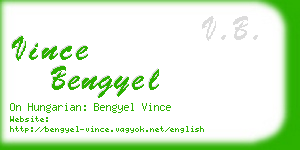 vince bengyel business card